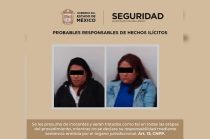 Edith “N”, de 34 años, y Lorena “N”, de 30, fueron puestas a disposición de la Agencia del Ministerio Público con sede en Metepec, donde se determinará su situación jurídica.