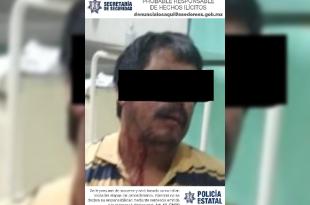 El sujeto fue trasladado en calidad de detenido al Hospital Regional de Valle de Bravo, donde es custodiado por policías estatales.