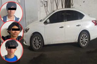 Video: Tras persecución, cae trío con auto robado, en Toluca