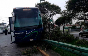 Autovías se lleva árbol y semáforo en Alfredo del Mazo, Toluca