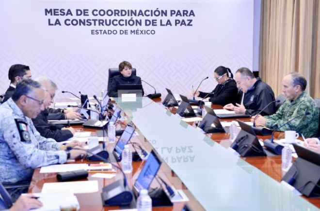 La Gobernadora Delfina Gómez encabeza la Mesa de Coordinación para la Construcción de la Paz número 84 del año.