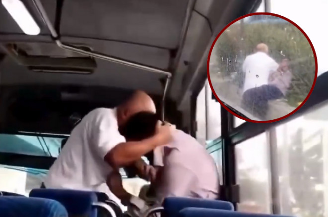 Choferes del transporte público se agreden dentro y fuera de una unidad en Toluca