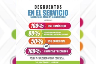 OAyST incentiva la regularización fiscal con bonificaciones en agua potable, drenaje y alcantarillado.