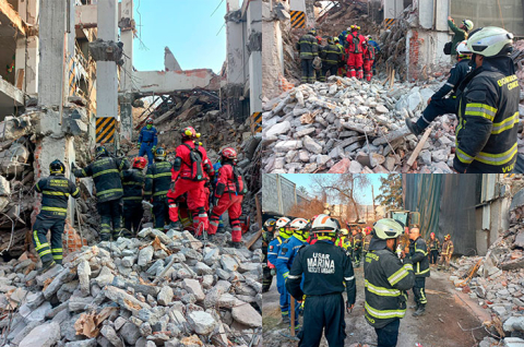 Autoridades continúan con las labores de recuperación y rescate de los cuerpos.