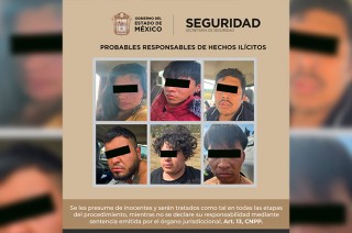 Rogelio “N”, de 20 años, Eduardo “N”, de 20 años, José “N”, de 31 años, José Luis “N”, de 33 años, Noemí “N”, de 21 años y José Ángel “N”, de 18 años.
