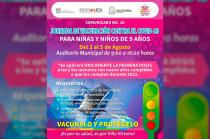 La jornada de vacunación contra Covid-19 comenzará el próximo 3, 4 y 5 de agosto