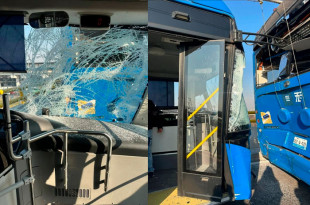 Video: Chofer de trolebús se queda dormido e impacta con otro en Santa Marta: hay 26 lesionados