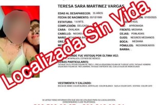  Teresa Sara, de 35 años, fue hallada sin vida en la colonia La Bomba, tras ser reportada desaparecida el viernes. Su familia exige justicia y el esclarecimiento de los hechos