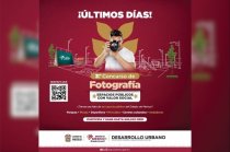 Cartel del 3.er Concurso de Fotografía “Espacios Públicos con Valor Social”, que ofrece un premio de 40 mil pesos al primer lugar.