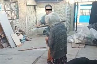 #Video: Sujeto golpea brutalmente a su abuelita en Ecatepec