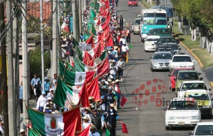 Inicia peregrinación a las 7:15 de la mañana sobre la México-Toluca