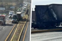 Los vehículos pesados circulaban por la vía que comunica el nororiente del Estado de México con Tlaxcala.