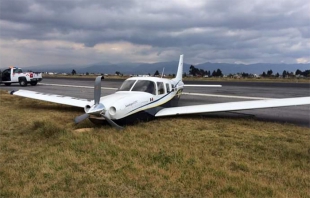 Suspenden actividades en el aeropuerto de Toluca por despiste a avioneta