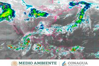 Hasta las 10 de mañana, informa la Conagua, Rick continuaba como huracán categoría marca 1