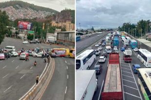 Transportistas bloquean accesos a Ecatepec y CDMX