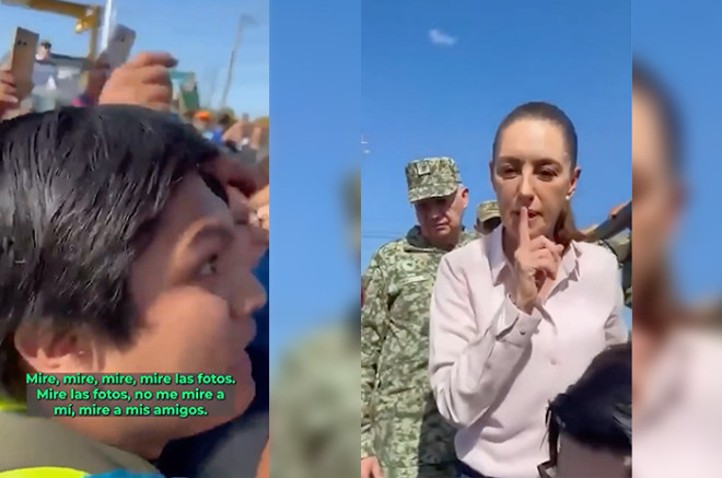 Habitante de Poza Rica reclama a Sheinbaum la falta de apoyo hacia los habitantes.