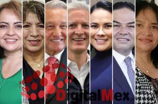 Ana Lilia Herrera, Delfina Gómez, Andrés Manuel, Alfredo del Mazo, Alejandra del Moral, Enrique Vargas, Nohemí Pineda