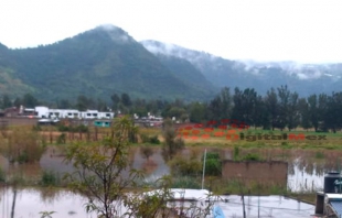 #Tenancingo: desborda el río El Salado y afecta dos colonias