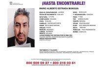 Mario Alberto Estrada Munguía fue reportado como desaparecido
