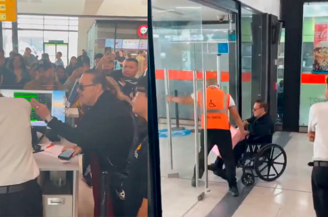 Video: "Son títeres de la aerolínea": Julio Preciado explota contra empleados del Aeropuerto de Tijuana