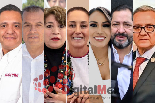 Ricardo Moreno, Ariel Juárez, Delfina Gómez, Claudia Sheinbaum, Ruth Salinas, Paco Vázquez, Óscar Flores