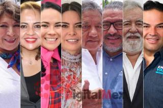 Delfina Gómez, Ana Lilia Herrera, Alejandra del Moral, Laura Barrera, Higinio Martínez, Horacio Duarte, Alejandro Encinas, Enrique Vargas