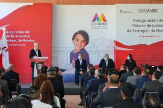 Durante la inauguración, Del Mazo indicó que a nivel global, el mayor desafío que enfrentan las sociedades contemporáneas es el acceso a la justicia.