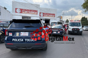 Una persecución en la zona de Paseo Tollocan y la Avenida Pino Suárez terminó con un hombre lesionado por disparos de arma de fuego y un presunto delincuente detenido.