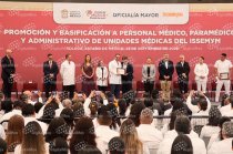 La gobernadora entregó 310 basificaciones y promociones a personal médico, paramédico y administrativo del ISSEMyM.