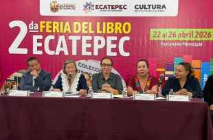 La alcaldesa Azucena Cisneros Coss encabezó el anuncio de la Segunda Feria del Libro Ecatepec 2026.