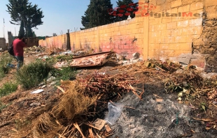 En el abandono panteón de San Pedro Totoltepec en Toluca