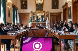 Ricardo Moreno, presidente municipal de Toluca, durante un acto oficial del Ayuntamiento