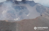 Realizan vuelo de reconocimiento en el Popocatépetl