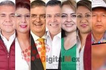 Fernando Vilchis, Mariela Gutiérrez, Marcelo Ebrard, Juan Hugo de la Rosa, Ana Lilia Herrera, Xóchitl Flores, Wilfrido Pérez