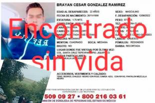  Brayan fue visto por última vez el domingo 12 de junio en la Delegación de Santa Cruz Tepexpan.