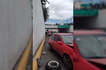 El percance tuvo lugar frente al hospital Mónica Pretelini, lo que afectó a la circulación.