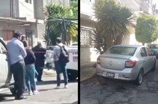 El automóvil color gris fue abandonado en la zona desde el lunes.