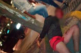 #Video: Ladrón recibe brutal golpiza y lo dejan amarrado a un poste en #Tultitlán