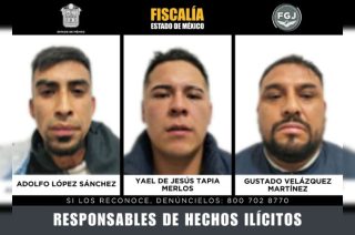 Adolfo López Sánchez, Yael de Jesús Tapia Merlos y Gustavo Velázquez Martínez fueron sentenciados a 47 años de prisión.