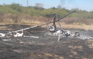 Muere alcalde de #Ocuilan al desplomarse aeronave