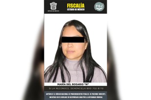 María del Rosario “N”, expresidenta municipal de Santo Tomás, fue detenida este jueves en el municipio de Metepec 