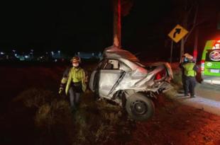 El accidente ocurrió la medianoche de este domingo en el kilómetro 9 de la carretera Toluca-Ixtlahuaca.