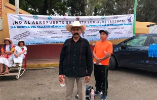 Nieto del General Emiliano Zapata se une a la protesta contra aeropuerto en Tecámac