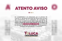 La restricción entrará en vigor a las 00:00 hrs del sábado 29 de marzo y concluirá a las 24:00 hrs del domingo 30 de marzo.