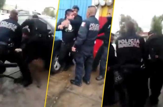 #Edoméx: Hombre impide a policías saltarse la fila en una rosticería y lo detienen