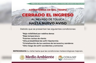 El acceso será restringido hasta que las condiciones mejoren.