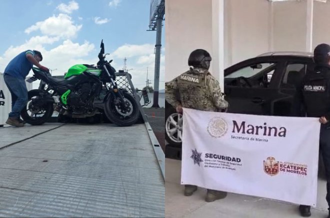 Una camioneta Nissan Rogue y una motocicleta Kawasaki X 650 fueron detectadas con reporte de robo durUna camioneta Nissan Rogue y una motocicleta Kawasaki X 650 fueron detectadas con reporte de robo.