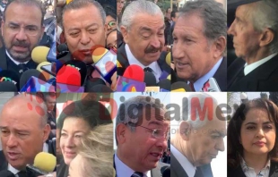 Políticos y líderes en funeral del ex gobernador Alfredo del Mazo González