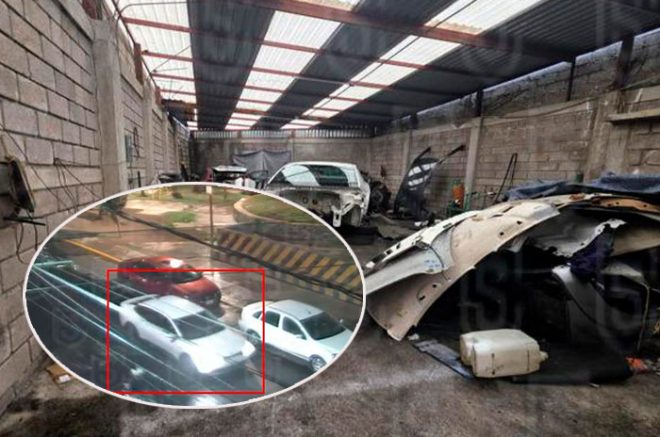Durante las investigaciones, policías estatales localizaron un predio con diversas autopartes y lo dejaron bajo resguardo para las diligencias ministeriales.