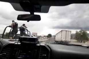 #Video: Impresionante persecución y balacera sobre la México-Pachuca